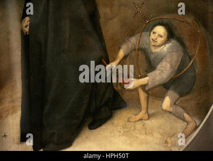 Pieter Brueghel der ältere (1525-1569). Niederländischer Maler. Mysanthrope, 1568. Detail. Farnese-Sammlung. Nationales Museum von Capodimonte. Neapel. Italien. Stockfoto