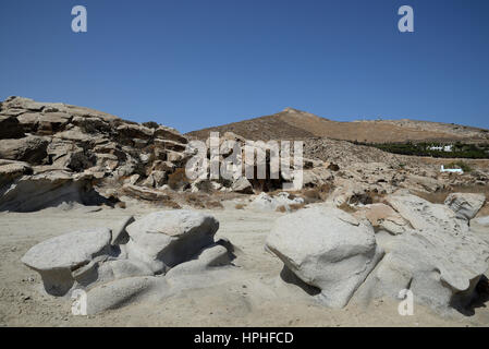 Kolimbithres Strand rocks Stockfoto