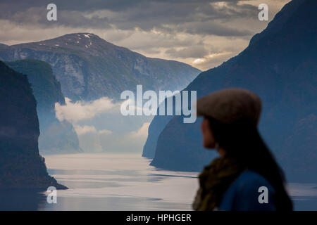 Sognefjorden (Sogne Fjord), Sogn Og Fjordane, Norwegen Stockfoto