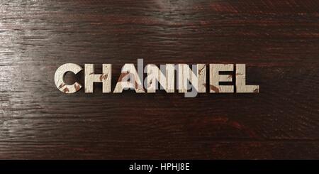 Kanal - Grunge Holz Schlagzeile auf Ahorn - 3D gerenderten Lizenzgebühren frei Bild. Dieses Bild kann verwendet werden, für eine Website für online-Banner-Werbung oder ein Druck p Stockfoto