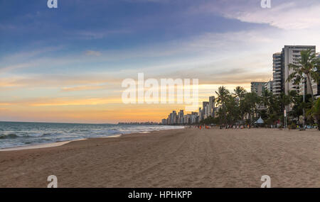 Boa Viagem Strand in Recife - Pernambuco, Brasilien Stockfoto