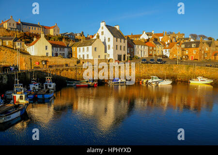 Crail Hafen, Ostküste Schottlands, malerisch in das Königreich von Fife, gilt als eine der schönsten Oasen in Scot Stockfoto