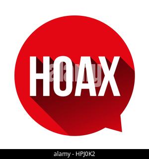Falschmeldung Warnung Sprechblase Stock Vektor