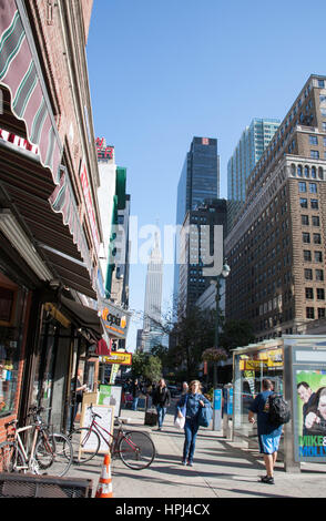 Das Empire stae Gebäude von West 34th St. Midtown Manhattan newyork City usa Stockfoto