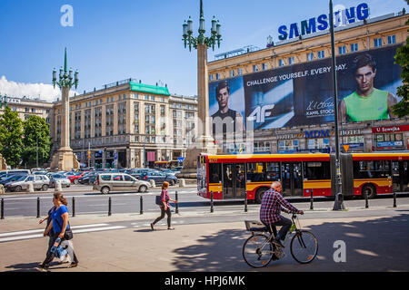 Plac Konstytucji, Syntagma-Platz, kommunistische Architektur und Städtebau, Warschau, Polen Stockfoto