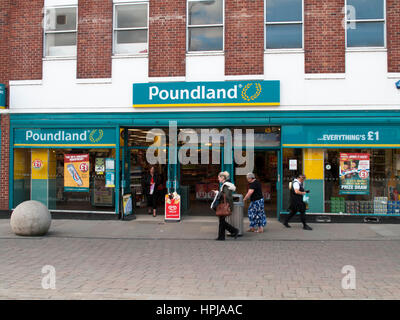 Poundland Shop, Firmengründung im Jahr 1990 durch Dave Todd und Stephen Smith Stockfoto