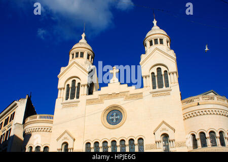 Architektonisches Detail der Chiesa Valdese in Rom, Italien Stockfoto