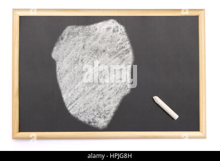 Tafel mit Kreide und die Form von Sierra Leone auf gezeichnet. (Serie) Stockfoto