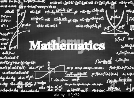 Nahtlose Muster mathematische Vektor mit Formeln, Gleichungen und Figuren, handgeschrieben auf einer Tafel nahtloses design Stock Vektor