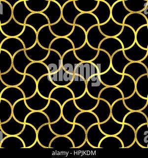 Abstrakte Musterdesign im arabischen Stil. Vektor golden Mode Hintergrund, gold auf Blach orientalisches ornament Stock Vektor