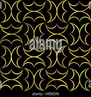 Abstrakte Musterdesign im arabischen Stil. Vektor golden Mode Hintergrund, gold auf Blach orientalisches ornament Stock Vektor