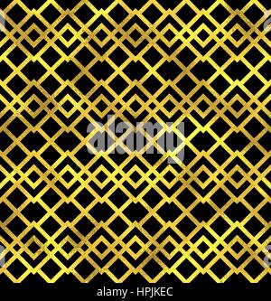 Vintage nahtlose Muster. Goldene Vektor texturiert Mode Art-deco-Musterdesign Hintergrund Stock Vektor
