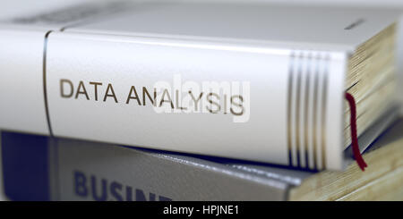 Business - Buchtitel. Analyse der Daten. 3D. Stockfoto