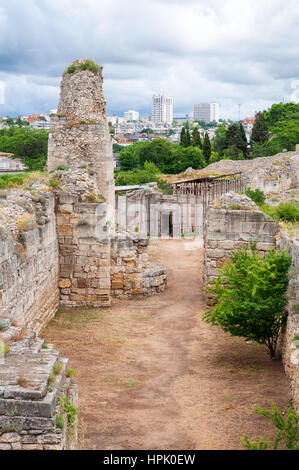 Die Überreste der antiken Stadt Chersones. Von den alten Griechen gegründet. Hersones Ruinen, archäologischer Park, Sewastopol, Crimea Stockfoto