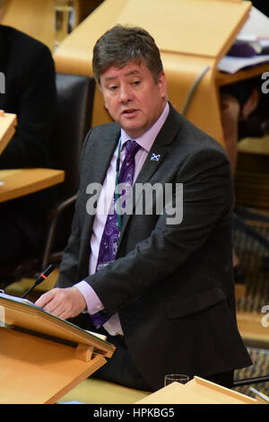 Edinburgh, Schottland. 23. Februar 2017. Wirtschaft und Infrastruktur Sekretär Keith Brown nehmen Fragen in das schottische Parlament, Credit: Ken Jack/Alamy Live News Stockfoto