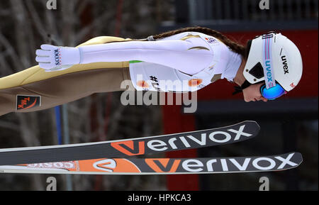 Lahti, Finnland. 23. Februar 2017. Russische Athlet Irina Avvakumova in Aktion bei 2017 Nordische Ski-WM in Lahti, Finnland, 23. Februar 2017. Foto: Karl-Josef Hildenbrand/Dpa/Alamy Live News Stockfoto