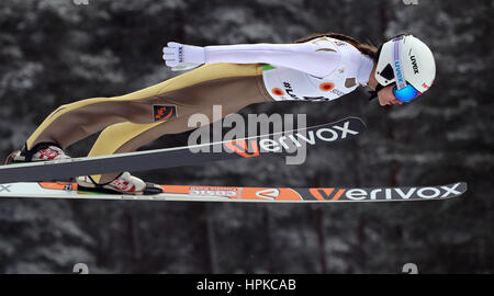 Lahti, Finnland. 23. Februar 2017. Russische Athlet Irina Avvakumova in Aktion bei 2017 Nordische Ski-WM in Lahti, Finnland, 23. Februar 2017. Foto: Karl-Josef Hildenbrand/Dpa/Alamy Live News Stockfoto