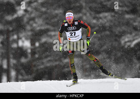 Lahti, Finnland. 23. Februar 2017. Deutsche Athlet Sebastian Eisenlauer auf 2017 Nordische Ski-WM in Lahti, Finnland, 23. Februar 2017. Foto: Hendrik Schmidt/Dpa-Zentralbild/Dpa/Alamy Live News Stockfoto