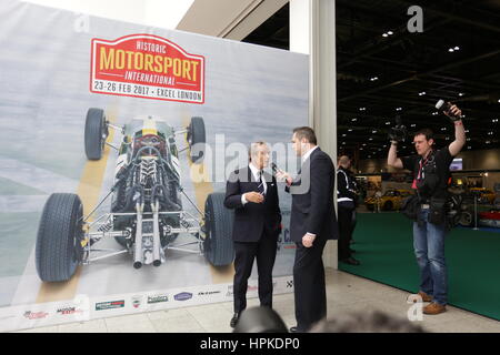 23. Februar 2017. London-klassische Auto-Show, London, UK © Enrique Guadiz/Alamy Live-Nachrichten. Dario Franchitti bei der Oldtimer-Show in London 2017. Stockfoto