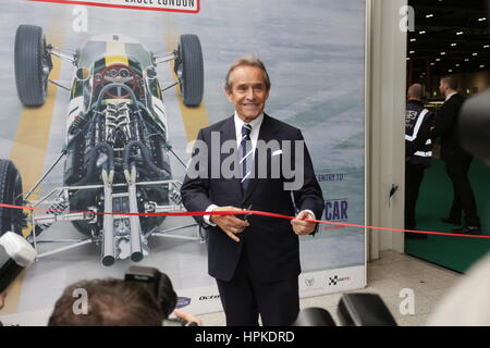 23. Februar 2017. London-klassische Auto-Show, London, UK © Enrique Guadiz/Alamy Live-Nachrichten. Dario Franchitti bei der Oldtimer-Show in London 2017. Stockfoto