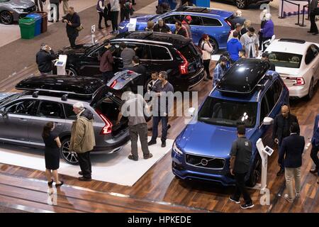 Toronto, Ontario, Kanada. 22. Februar 2017. Volvo Autos auf dem Display während des Toronto International Auto Show in Toronto, Ontario, am 22. Februar 2017. Bildnachweis: Lars Hagberg/ZUMA Draht/Alamy Live-Nachrichten Stockfoto