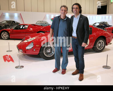 London, UK. 23. Februar 2017. Dario Franchitti britische Rennfahrer. Er ist ein vier Mal Indy Car Series Champion 2007, 2209,20011, dreimaliger Gewinner des Indianapolis 500, 2007, 2010, 2012 als auch als Sieger der 24 Stunden von Daytona im Jahr 2008 die 24 Stunden von Daytona (2008) Eröffnung der Ferrari Tribute-Kollektion bei London Classic Car Show Credit: Paul Quezada-Neiman/Alamy Live News Stockfoto