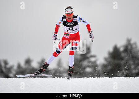 Lahti, Finnland. 23. Februar 2017. Norwegische Sportler Heidi Weng in Aktion im Jahr 2017 Nordische Ski-WM in Lahti, Finnland, 23. Februar 2017. Foto: Hendrik Schmidt/Dpa-Zentralbild/Dpa/Alamy Live News Stockfoto