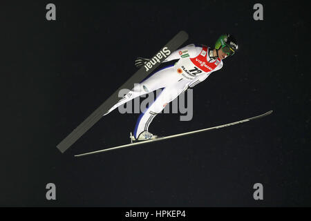 Lahti, Finnland. 23. Februar 2017. Slowenische Athlet Peter Prevc in Aktion im Jahr 2017 Nordische Ski-WM in Lahti, Finnland, 23. Februar 2017. Foto: Hendrik Schmidt/Dpa-Zentralbild/Dpa/Alamy Live News Stockfoto