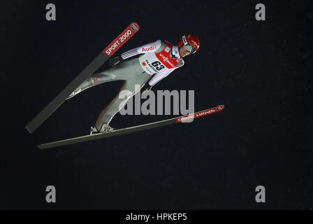 Lahti, Finnland. 23. Februar 2017. Deutscher Leichtathlet Stephan Leyhe in Aktion im Jahr 2017 Nordische Ski-WM in Lahti, Finnland, 23. Februar 2017. Foto: Hendrik Schmidt/Dpa-Zentralbild/Dpa/Alamy Live News Stockfoto