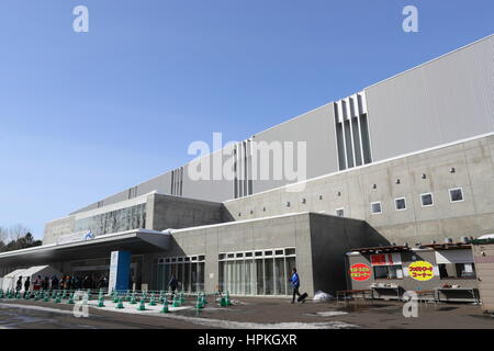 Hokkaido, Japan. 22. Februar 2017. Gesamtansicht Eisschnelllauf: während die 2017 Sapporo Asian Winter Games Obihironomori Speedskate Eisbahn in Hokkaido, Japan. Bildnachweis: AFLO SPORT/Alamy Live-Nachrichten Stockfoto