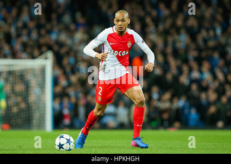 Manchester, UK. 21. Februar 2017. Fabinho (Monaco) Fußball: Fabinho von Monaco in der UEFA Champions League-Runde 16 Match zwischen Manchester City und AS Monaco im Etihad Stadium in Manchester, England. Bildnachweis: AFLO/Alamy Live-Nachrichten Stockfoto