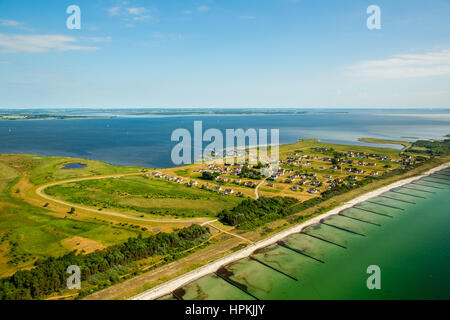 Bucht und Hafen von Neuendorf Boot, Strand, Strand, Insel Hiddensee, Ostseeküste, Vorpommern, Mecklenburg-West Pomerania, Deutschland Stockfoto