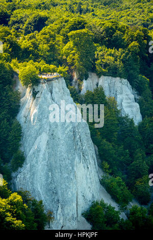 Kreidezeit Küste am Königsstuhl und Sassnitz im Nationalpark Jasmund, Rügen, Ostsee Küste, Vorpommern, Mecklenburg-West Pomerania, Deutschland Stockfoto