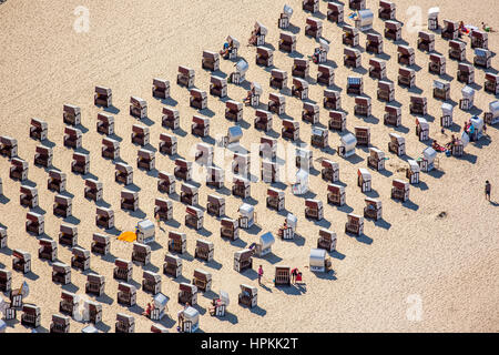 Küste, Strandkörbe, Sellin, Ostküste, Vorpommern, Mecklenburg-West Pomerania, Deutschland Stockfoto