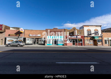 Ely, Nevada, USA - 16. Oktober 2016: Vintage Kleinstadt Schaufenster in ländlichen Ely Nevada. Stockfoto