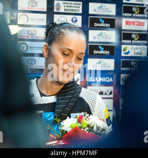 17. November 2015: Aurelia Bradeanu #15 von CSM Bukarest in Rumänien Frau Handball National League Spiel zwischen CSM Bukarest Vs HCM Baia Mare in Bukarest, Rumänien ROU Hall Polyvalent.   Foto: Cronos/Catalin Soare Stockfoto