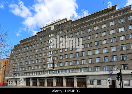 Das alte London Feuerwehr Hauptquartier, das Hauptquartier des LBF bis 2007, Albert Embankment, Lambeth, London City, England Stockfoto