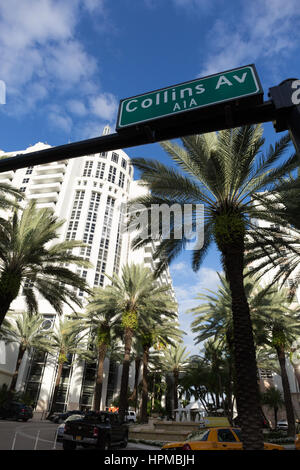 Collins Avenue-Miami Stockfoto