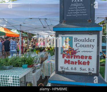 Bauernmarkt in Boulder. Colorado. USA Stockfoto