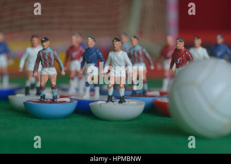 Subbuteo Tisch-Football-Spieler Stockfoto