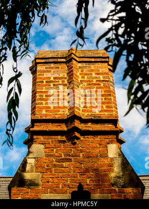 Architekturdetail im Mauerwerk auf Bibliotheksgebäude, Easingwold, Yorkshire, Großbritannien. Stockfoto