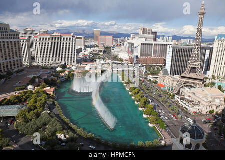 Las Vegas, Nevada, USA - 6. Oktober 2011: Bellagio Springbrunnen auf dem Las Vegas Strip in Südnevada. Stockfoto