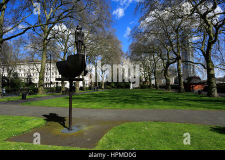 Frühling-Blick in Pimlico Gärten, Pimlico, London City, Großbritannien Stockfoto