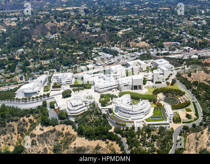 Los Angeles, USA - 27. Mai 2015: Luftaufnahme des Getty Center in Brentwood. Stockfoto