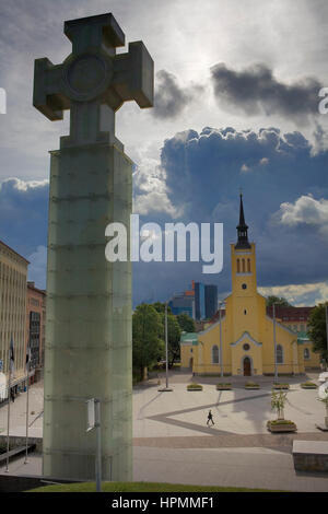 Platz der Freiheit, Tallinn, Estland Stockfoto