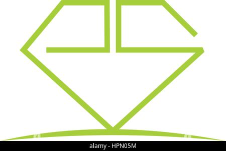 Anfängliche ES Diamant Stock Vektor