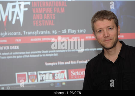 Craig Hooper, International-Vampir-Film und Kunst Festival Director, IVFAF, posiert in von der USW, wo er Leiter des Journalismus ist Stockfoto