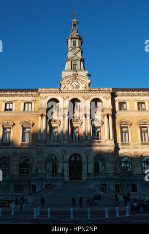 Bilbao, Baskenland, Spanien: das Rathaus von Bilbao, dessen Gebäude im Jahre 1892 von Joaquin Rucoba auf dem ehemaligen Gelände eines Klosters erbaut wurde Stockfoto