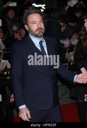 Ben Affleck besucht das Leben durch die Nacht Europäische Filmpremiere am BFI SouthBank London, 11, Jan 2017 Stockfoto