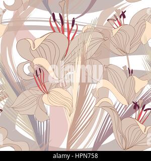 Florale nahtlose Hintergrund. dekorativem Blumenmuster. floralen nahtlose Textur mit Blumen. Stock Vektor